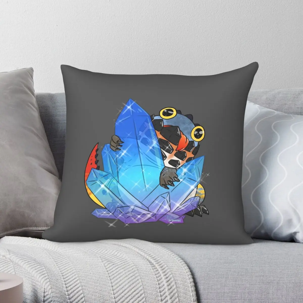 Monster Hunter World Square Federa Poliestere Lino Velluto Modello Zip Decor Federa Cuscino Letto 45X45
