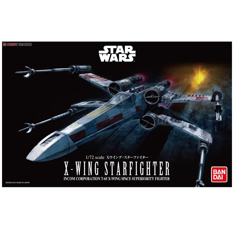 Originale Bandai Star Wars X-Wing Starfighter 1/72 Anime Action Toy Figure Ornamenti Da Scrivania Assemblaggio Giocattoli Modello Da Collezione