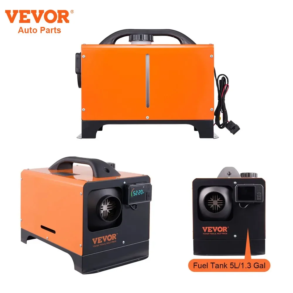 Vevor Diesel Heater Car Heater 5L Serbatoio Del Carburante Tutto In Uno 5/8Kw 12V Con Silenziatore Telecomando Per Auto Truck Boat Rv Diesel Heat