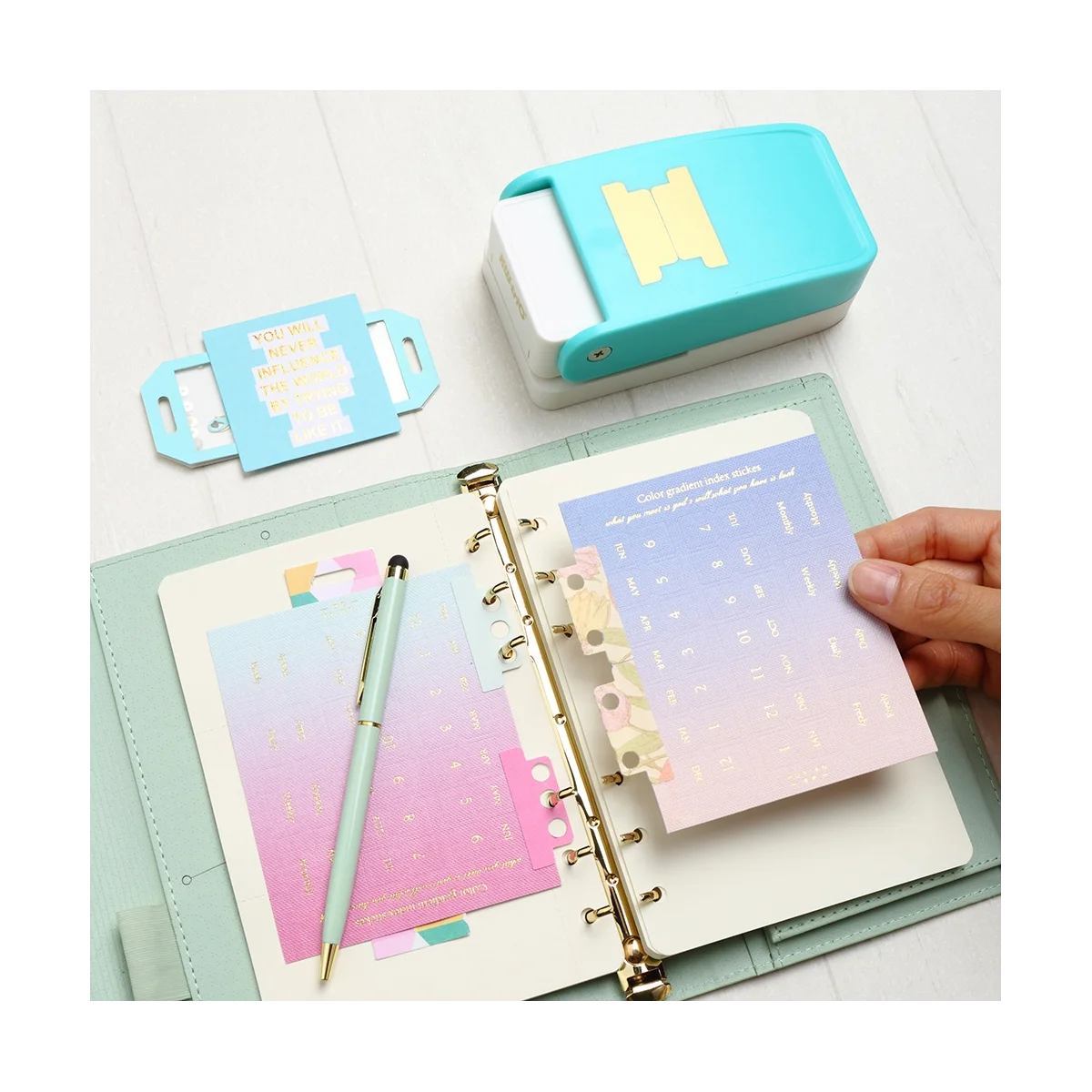Kw-Trio Separatore Di Foglie Sciolte Etichetta Puncher Flags Tabs Markers Indice Di Carta Segnalibro Per Page Marker Planner Office School