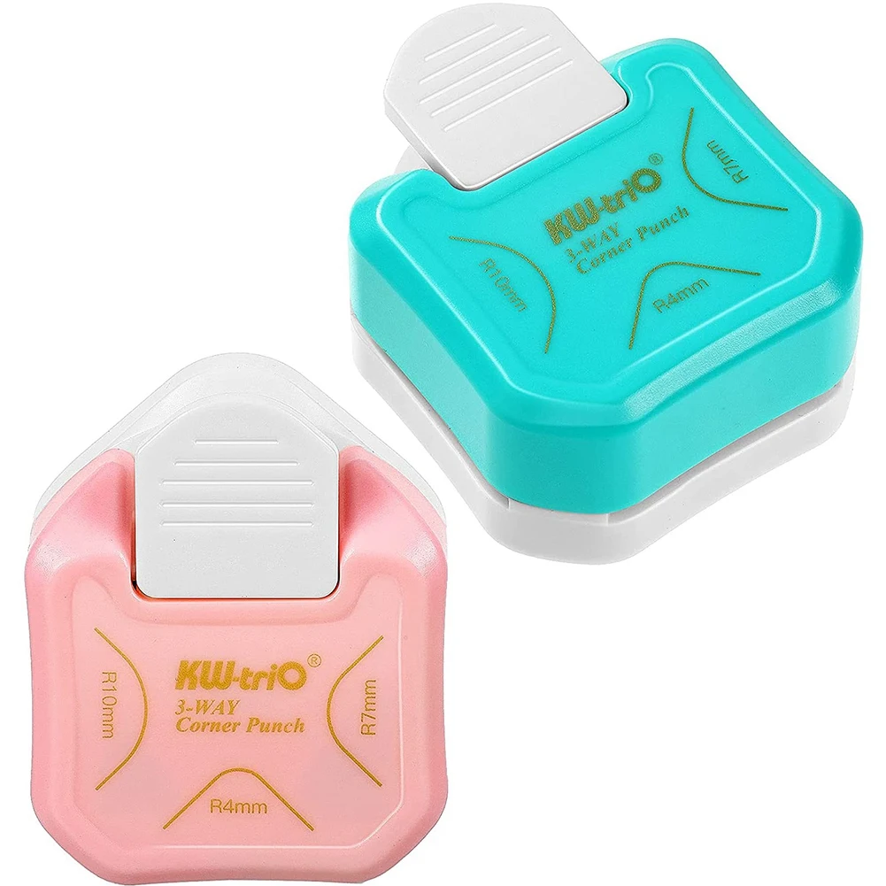Kw-Trio 4Mm 7Mm 10Mm Angolo Rounder Border Punch Corner Punch Scrapbooking Per Artigianato Fatto A Mano Fai Da Te 2 Pezzi