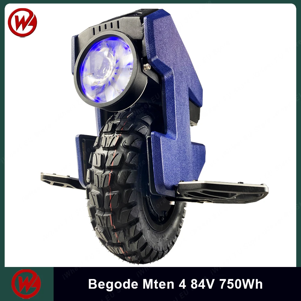 Eu Stock Pre-Vendita Begode Mten 4 84V 750Wh 50Gb/50S Batteria 1000W Motore 11 Pollici Pneumatico Fuoristrada Nuovo Faro Begode Mten 4 E-Wheel