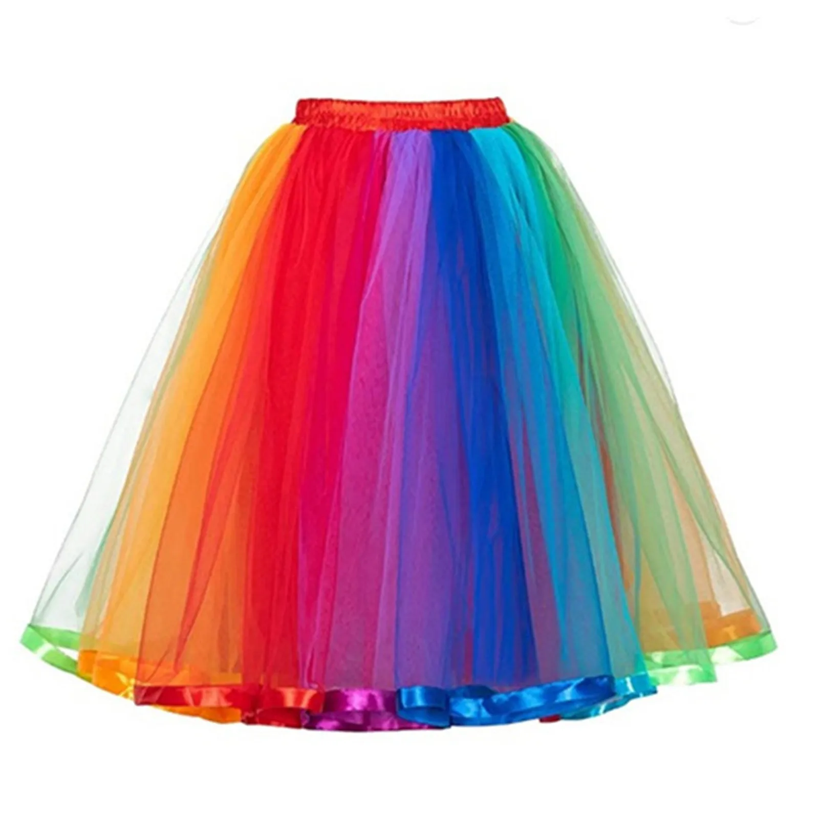 Hawaii Size Colorful Girls Costume Rainbow Baby Girl Tutu Dress Hawaiian Fluffy Tutu Dress For Girl