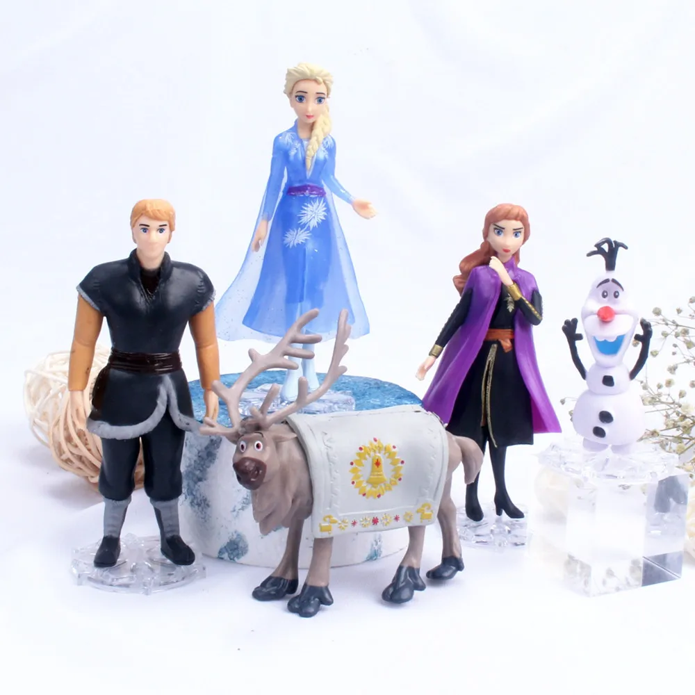 Disney Toys Frozen 2 Elsa E Anna Princess Doll Olaf Action Figure Doll Princess Girls Doll Toy Set Principessa Regalo Preferito