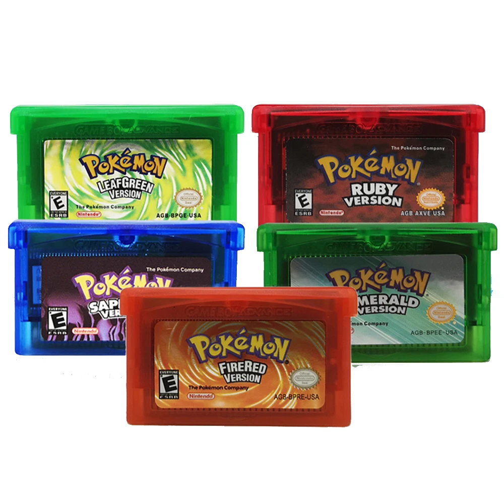 Versione Usa/Eur Pokemon Gba Series Cartuccia Per Videogiochi A 32 Bit Scheda Console Pokemon Emerald Firered Leafgreen Ruby Sapphire