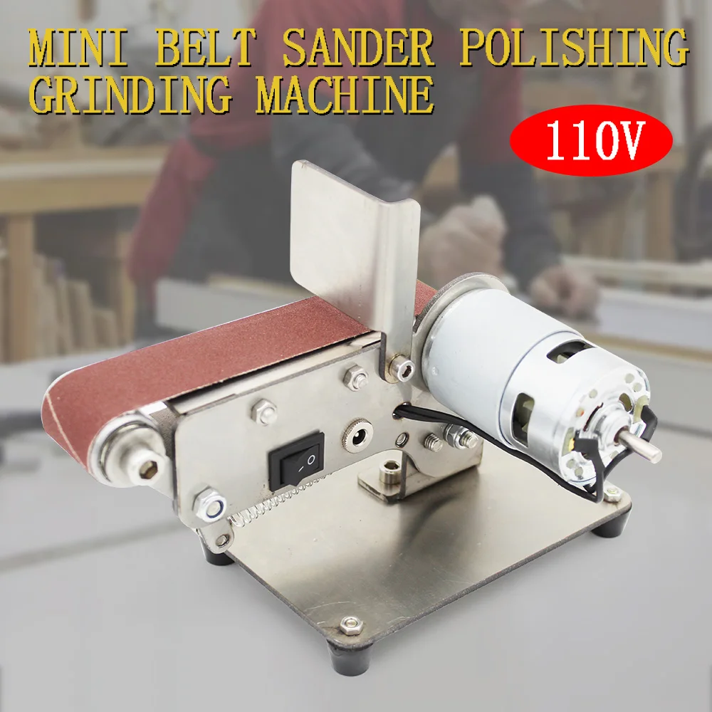 Desktop Schleifmaschi 7 Gmissge Mini Elektrische Bandschleifer Poliermaschine 300W