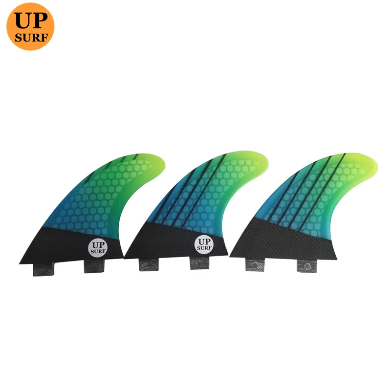 Upsurf Fcs Fins G5 Double Tabs Fin Blue Green Gradient Color Sup Board Accessori Per Il Surf