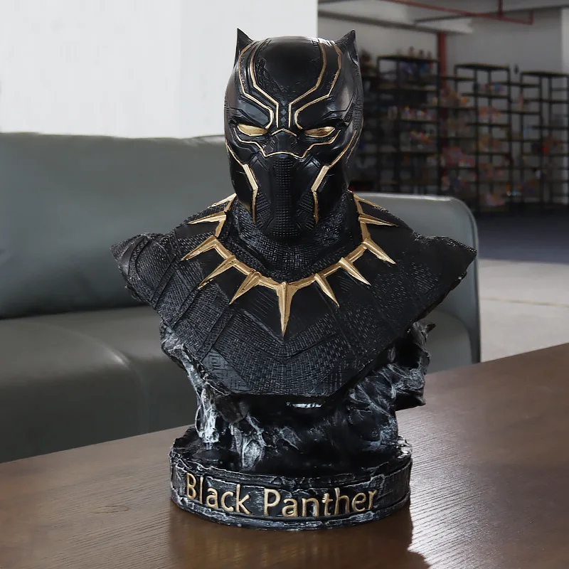 Hot Toys Avengers Alliance Black Panther Bust Modello Grande Fatto A Mano Marvel Resin Statue Home Desktop Decoration Ornament