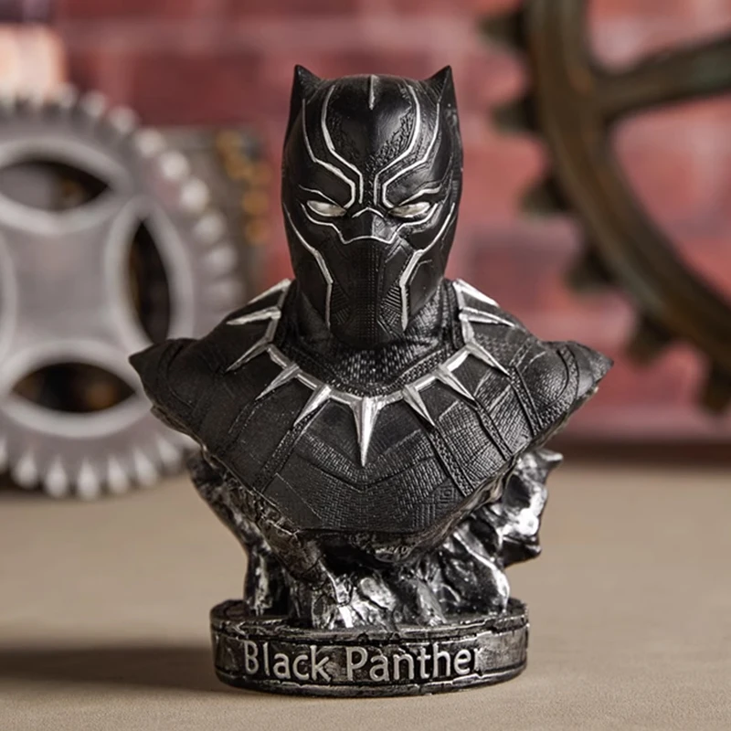 Marvel Hero Figure Black Panther Busto Resin Statue Collection Modello Home Decorative Art Sculpture Crafts Birthday Boy Gifts