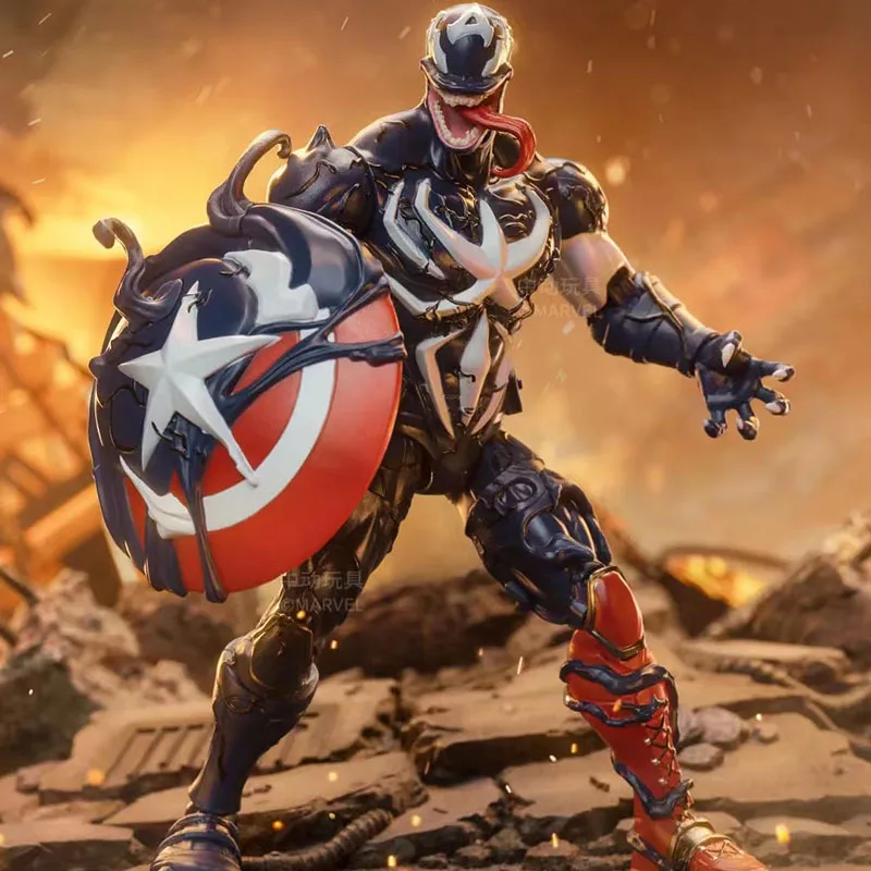 Hot Toys Venom Symbyiot Superhero Captain America Black Panther Mobile Action Hero Display Collection Model