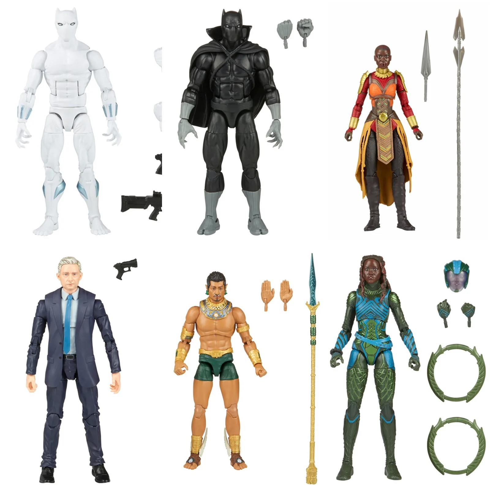 Marvel Legends Black Panther Movie Hatut Zeraze Okoye Nakia Namore Everett Ross 6 "Action Figure Di Attuma Baf Wave Toys Doll