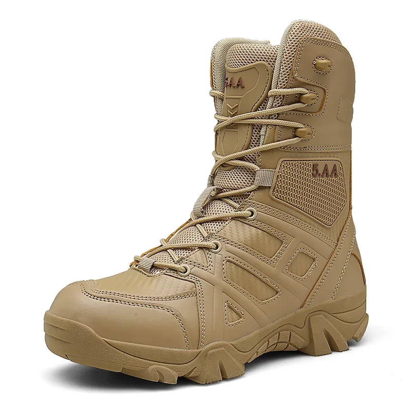 2022 Nuovi Uomini Militari Tattici Stivali Da Uomo Forza Speciale In Pelle Impermeabile Desert Boot Combat Stivaletto Army Work Scarpe Da Uomo