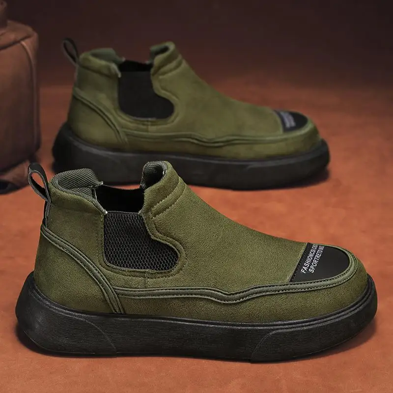 Cantiere Uomo Autunno Tacco Alto Resistente All'Usura Stivali Da Lavoro Alti Da Uomo All'Aperto Desert Combat Spec
