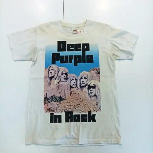 Deep Purple In Rock Music Album Cover T Shirt White S Size Sale M108 Maniche Lunghe O Corte