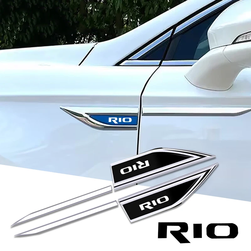 2Pcs Car Accessory Side Doors Blade Car Stickers Car Accessories Interiors For Kia Rio 2 3 4 5 Auto