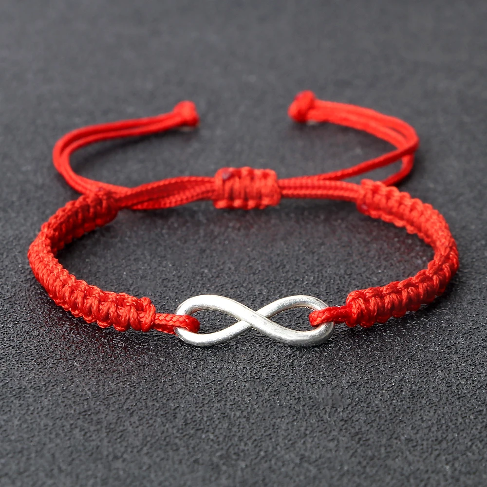 Charm Couple Infinity Bracelet Handmade Intrecciato Corda Regolabile Bracciali E Braccialetti Donna Uomo Amicizia Moda Yoga Gioielli Regalo