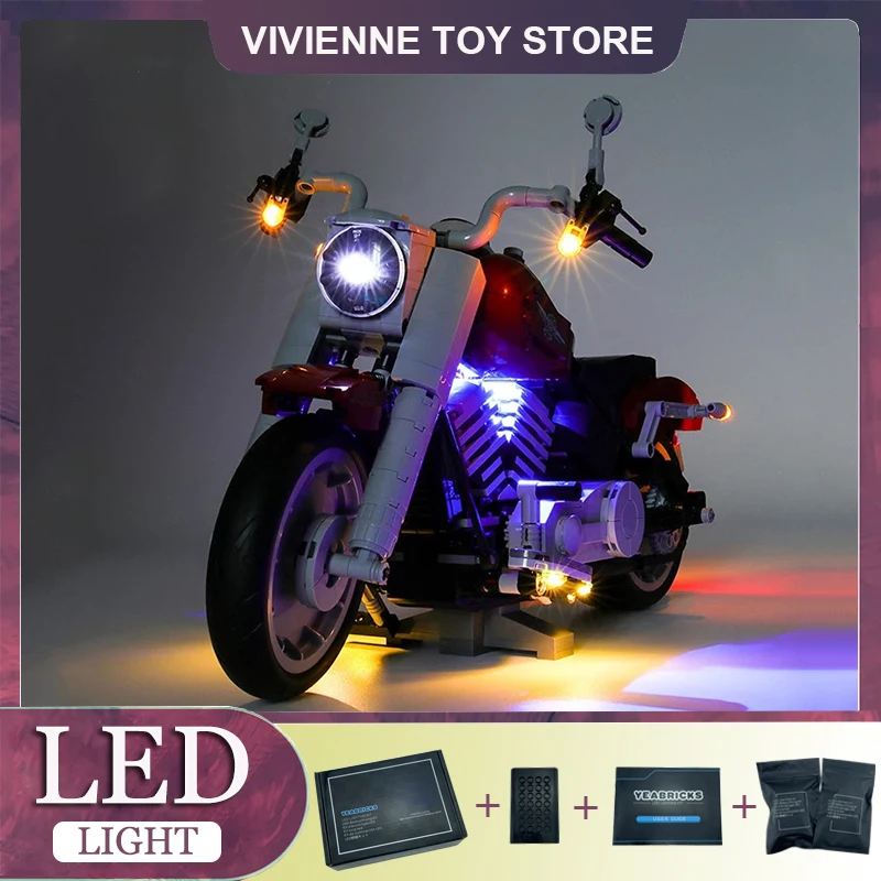 Kit Luce Led Per Lego 10269 Fat Boy Moto Building Blocks Giocattolo In Mattoni (Solo Luce A Led, Senza Modello Di Blocchi)