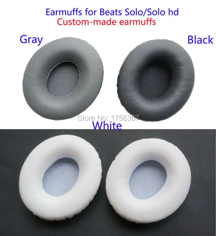 Auricolari Di Ricambio Per Cuffie Beats Solo Hd E Beats Solo Cuffie Su Misura (Cuffie/Cuscino) Nero