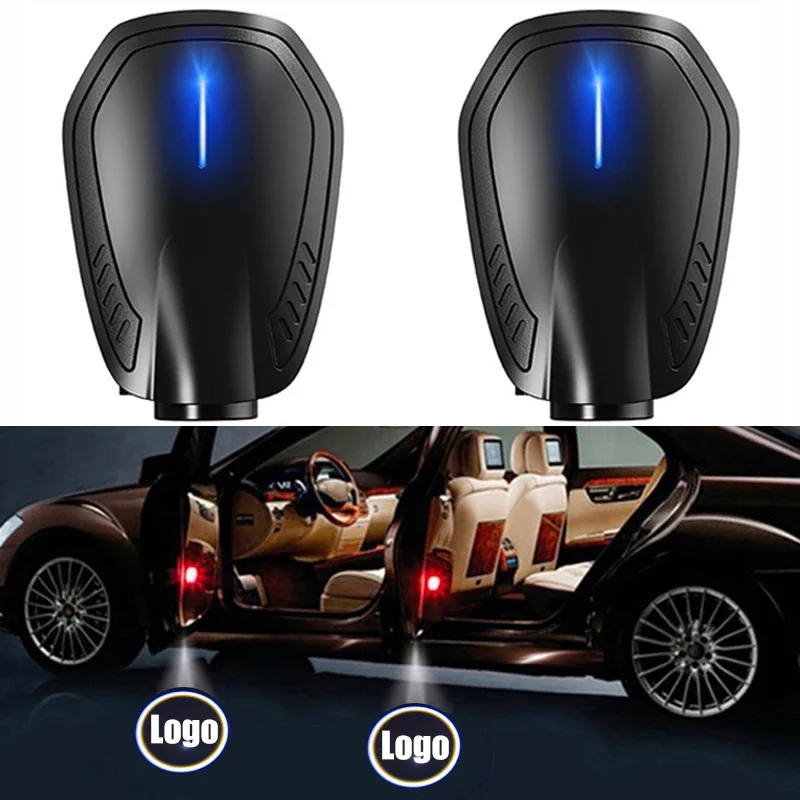 2Pcs Led Car Door Welcome Projector Laser Logo Ghost Shadow Night Lights Lampada Di Cortesia Per Land Rover Mitsubishi Lexus Honda Kia