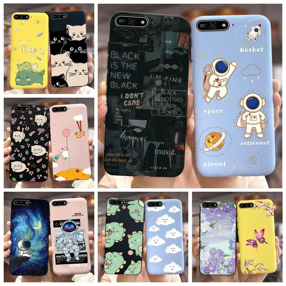 Per Huawei Y6 Prime 2018 Case Atu-L31 New Fashion Candy Cover Dipinta Per Huawei Y6 Prime 2018 Y 6 Prime Y62018 Soft Fundas Capa