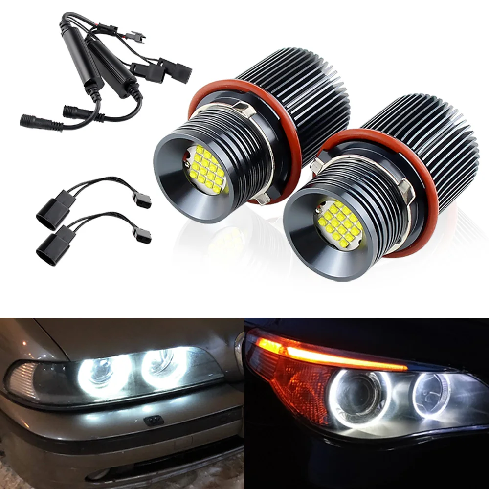2X Errore Di Trasporto T6 Chip Ha Condotto L'Occhio Di Angelo Marcatore Luci Lampadine Per Bmw E39 E53 E60 E61 E63 E64 E65 E66 E87 525I 530I 545I M5