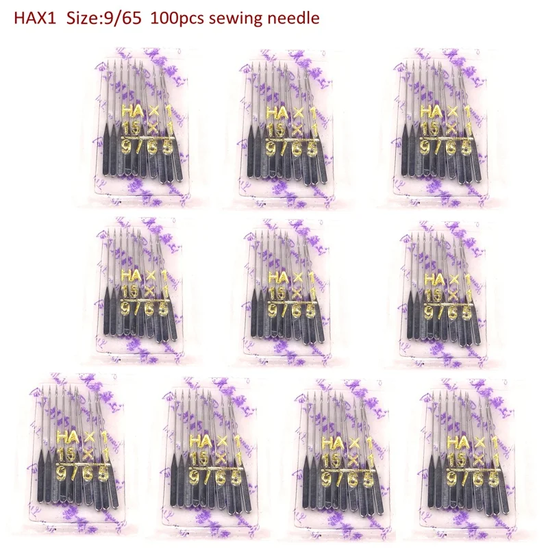 100Pcs Aghi Da Cucito Formato 65/9 Hax1 Per Tutta La Marca Della Macchina Per Cucire Domestica Bernina Toyota Janome Per Da Cucire Singer