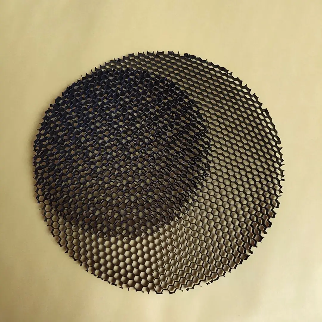 Led Soft Light Shade Hood Downlight Spotlight Round Honeycomb Mesh Cover Nero Antiriflesso Anti-Abbagliante Luce Alluminio