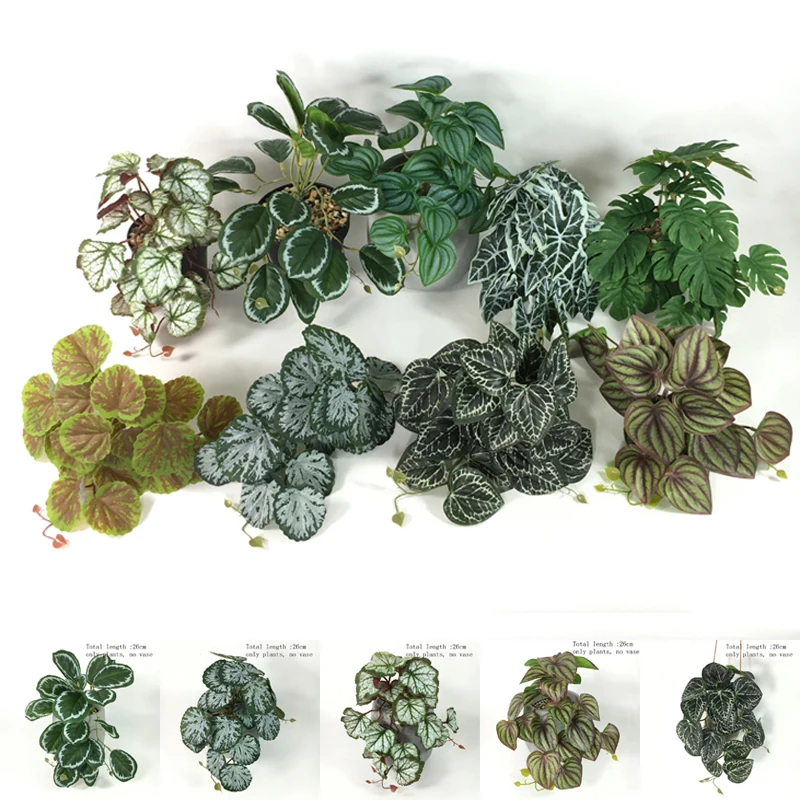 Pianta Di Terrario Artificiale Per Rettili Anfibio Per Serbatoio Decorazioni Per Habitat Per Animali Domestici Foglie Tropicali Realistiche Foglia Di 