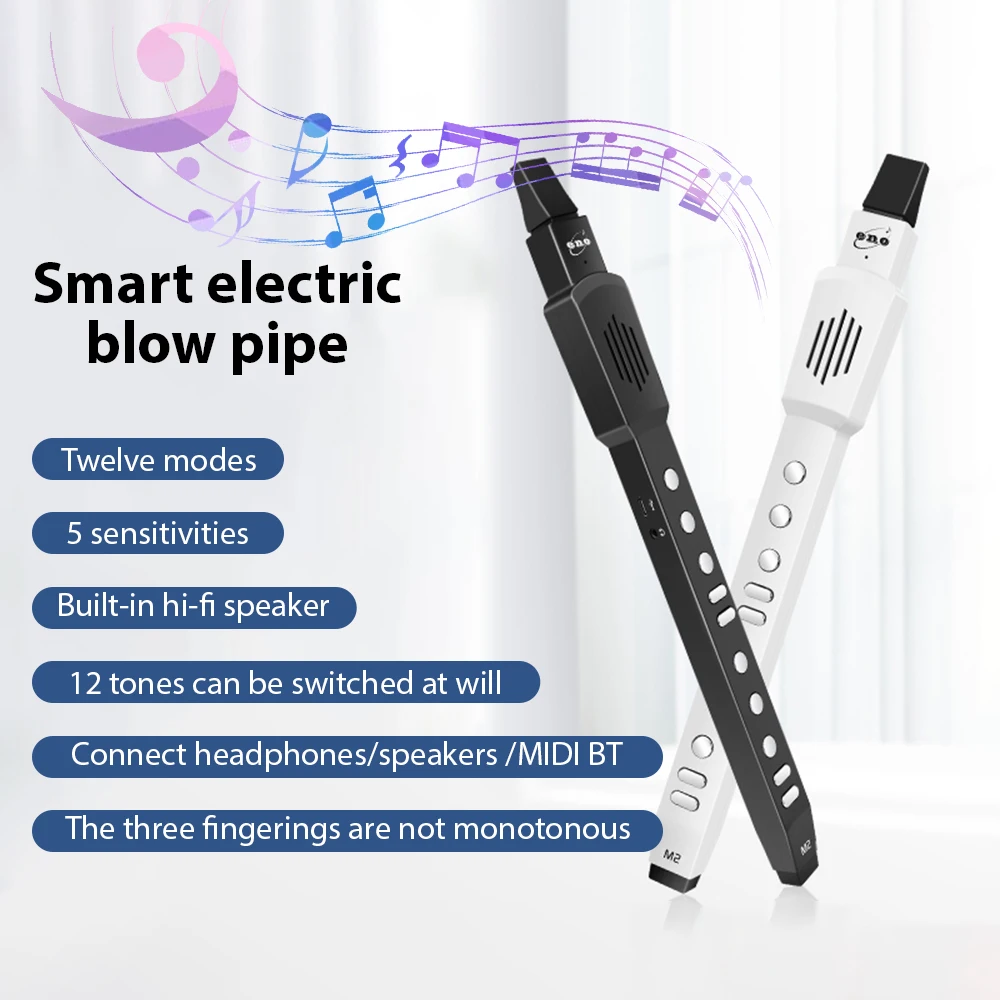 Eno Digital Wind Instrument Portable Automatic Vibrato Wind Instrument Set Flauto Elettrico Sassofono Staccabile Type-C Charging