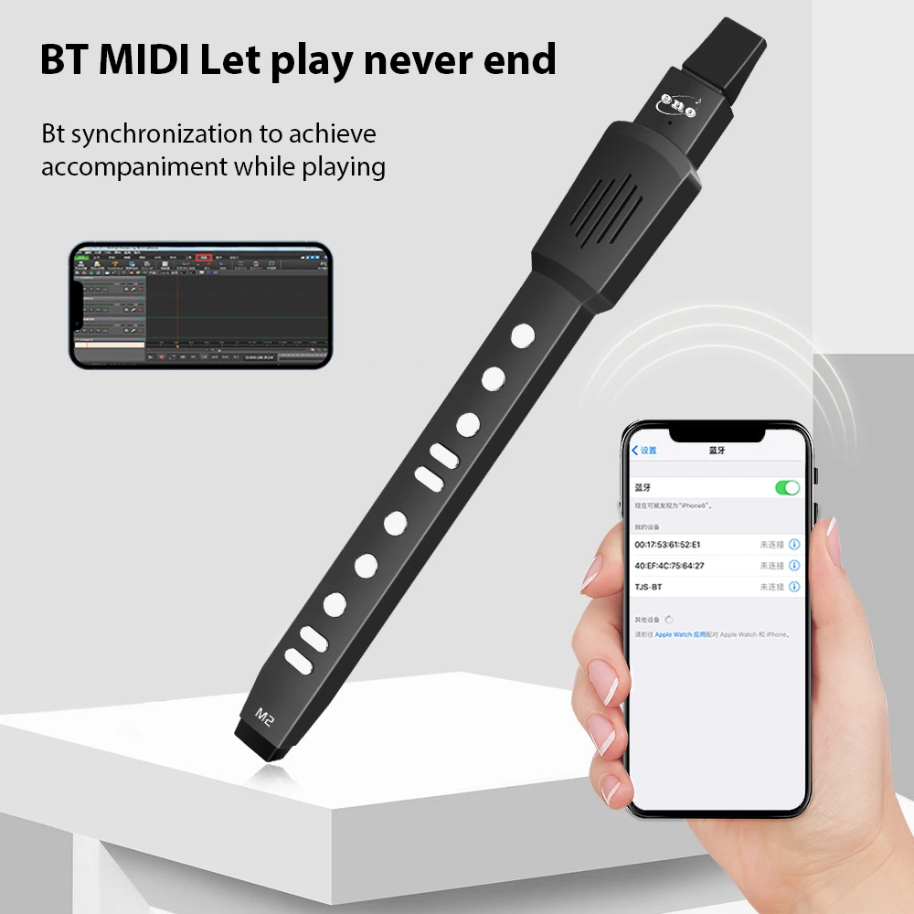 Eno Digital Wind Instrument Portable Automatic Vibration Mini Electronic Wind Instrument Set 1200Mah Type-C