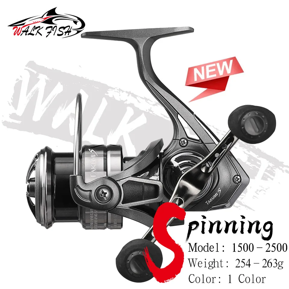 Walk Fish Reel Fishing Lm1500 2500 Shallow Spool Single/Double Grip Spinning Reel Accessorio Per La Pesca Lure Fishing Reel Pesca Grey