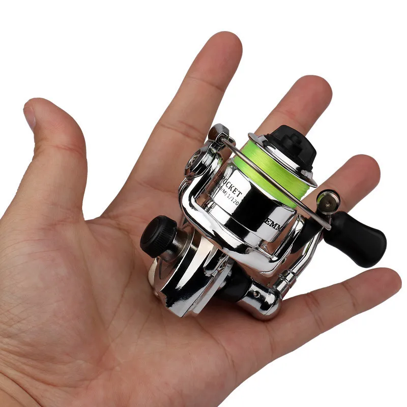 Emmrod Calda Mini100 Tasca Bobina Di Filatura Di Pesca Della Lega Di Attrezzatura Da Pesca Piccola Bobina Di Filatura 4.3: 1 Ruota Di Metallo Pesca Pi