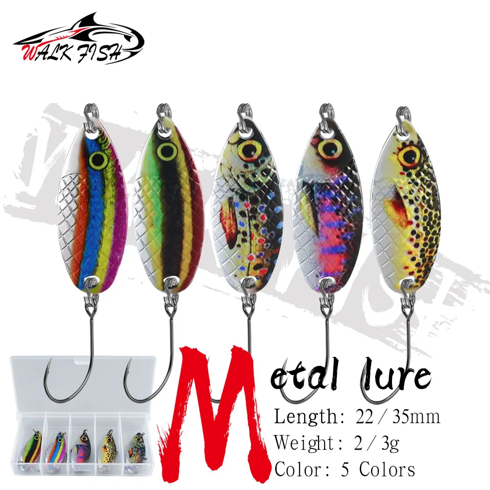 Loogdeel 5Pcs Ultralight Metal Bait Trota Luccio Bass Lake Spinning Hard Bait 2G 3G Metal Spinner Lure Fishing Carp Fishing Pesca