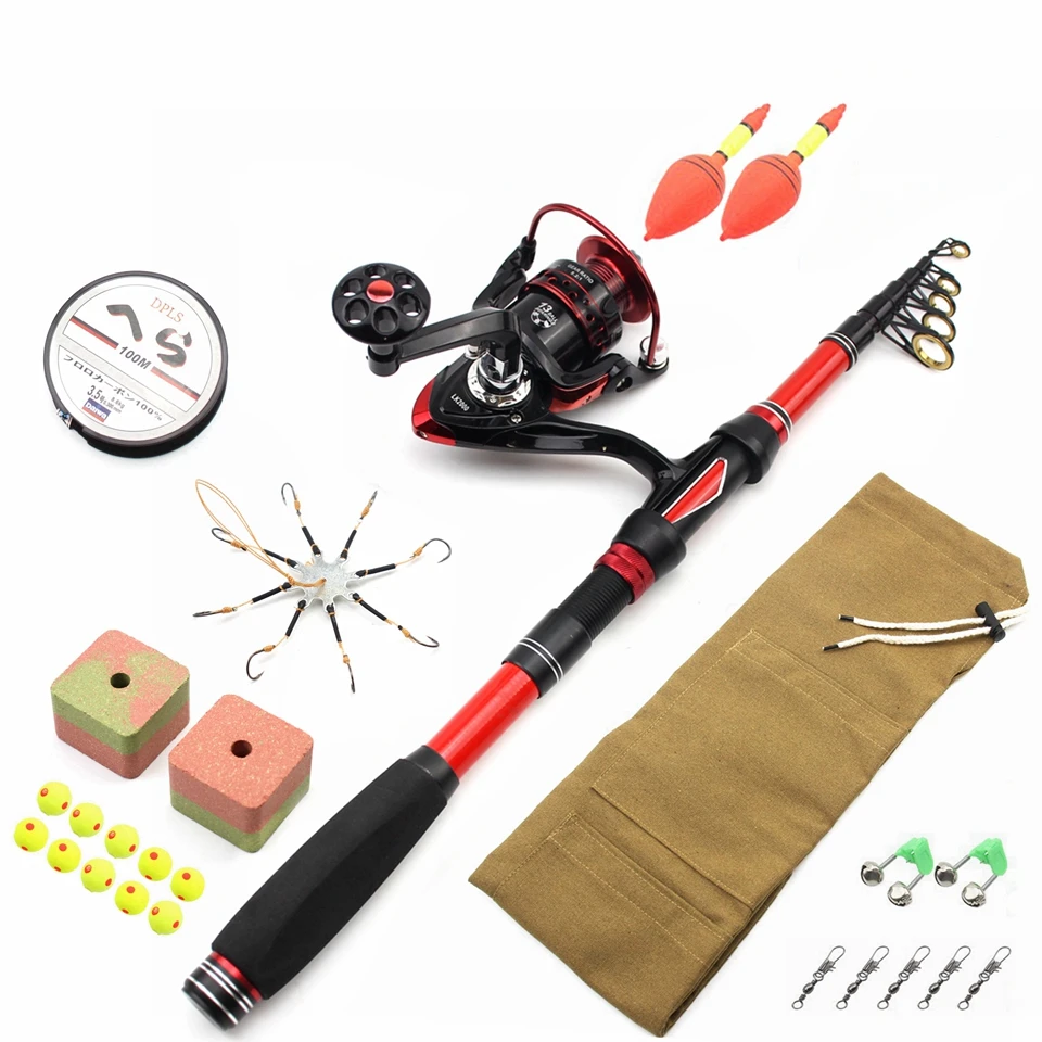 1.8M 2.1M Ultrashort Portable Spinning Rod Reel Combo In Fibra Di Carbonio Long Shot Attrezzatura Da Pesca Set Tutto Per La Pesca Pesca