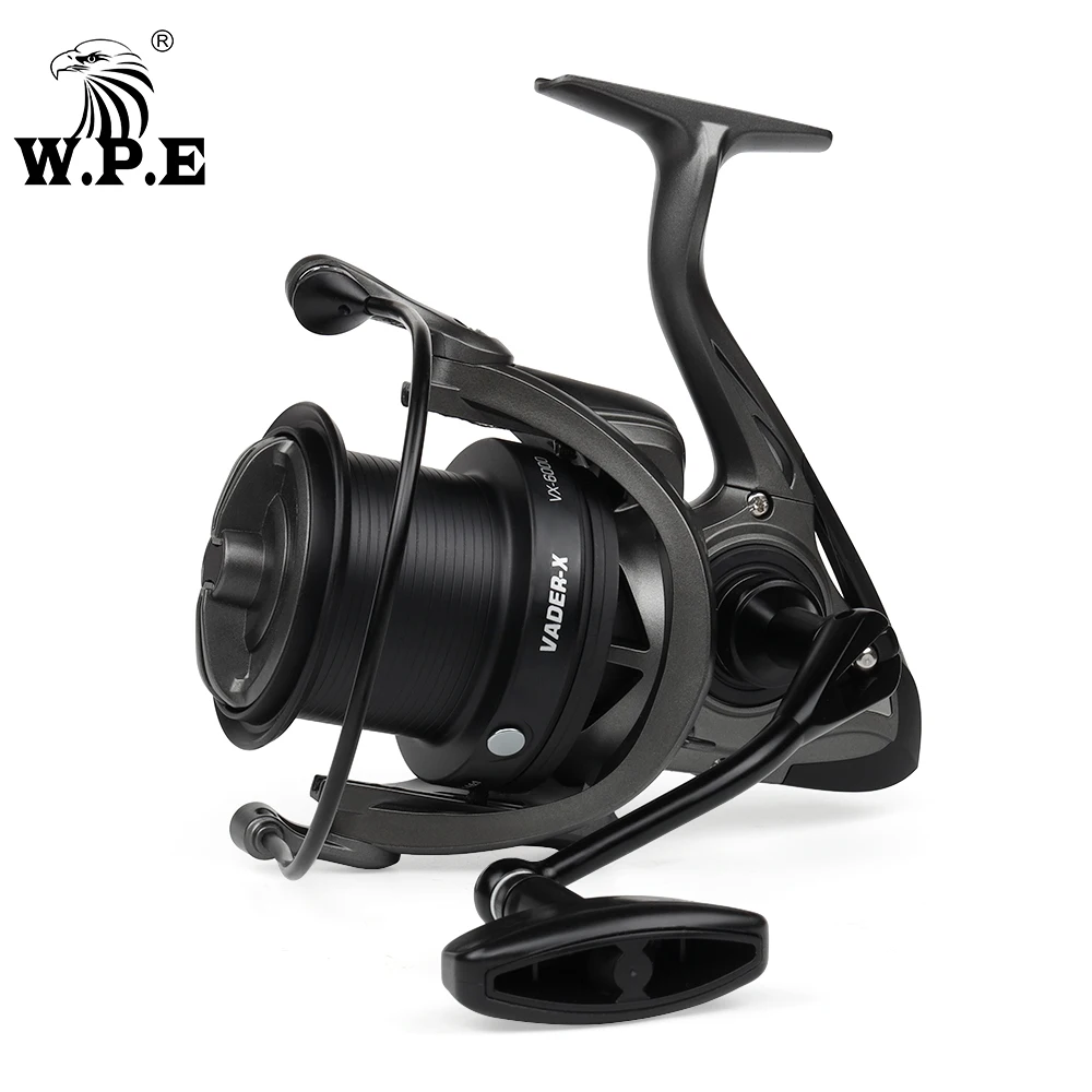 W.P.E Vx Mulinello Da Pesca Alla Carpa Mulinello Da Spinning 6000 9000 Cucchiaio In Metallo 7 + 1 Cuscinetti A Sfera Rapporto Di Trasmissione 4.6:1 At