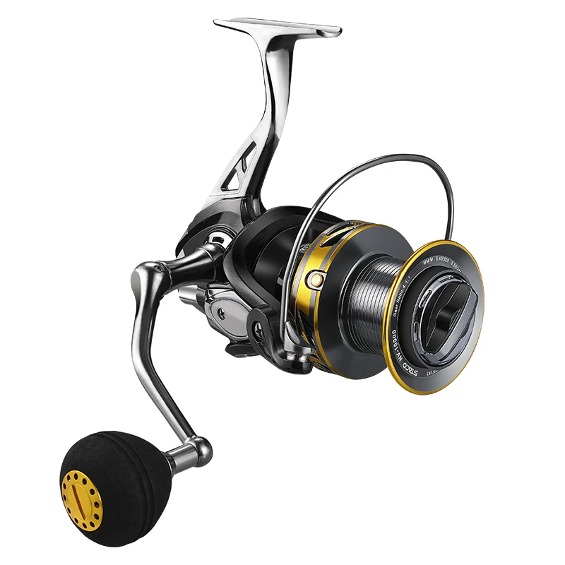 Ebzool Grande Pesce Bobina Di Filatura 25Kg Max Trascina Potenza 13 + 1Bb All Metal Corpo Bobina Di Filatura Lungo Casting Ruota Di Pesca 9000 Pesca