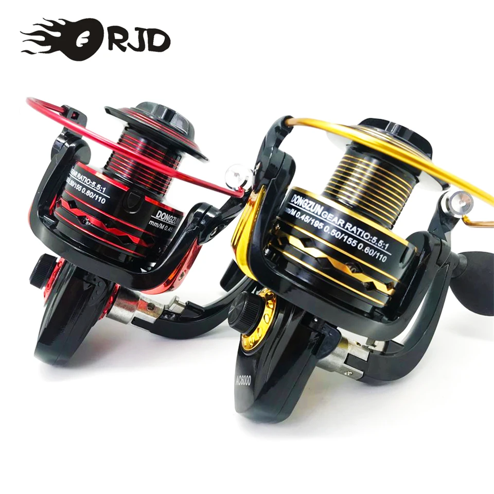 Orjd New Saltwater Mulinello Da Spinning Ultraleggero 3 + 1Bb 5.5:1 Rapporto Di Trasmissione Ad Alta Velocità 1000-6000 Serie Mulinello Da Pesca Alla 