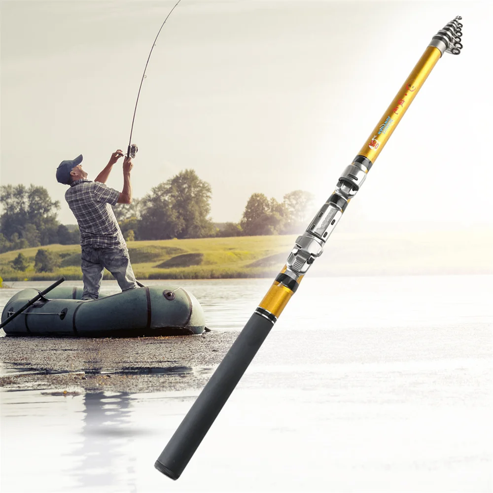 Canna Da Pesca Telescopica Rock Spinning Fly Carp Feeder Fibra Di Carbonio Pesca 2.4M 2.1M 1.8M 1.5M Mini Travel Rod Reel Seat
