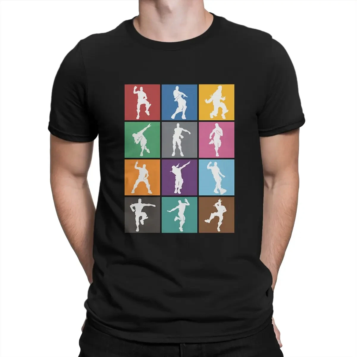 Battle Royale Victory Dance Rainbow Lattice Maglietta Unica Fortnites Maglietta Per Il Tempo Libero T-Shirt Più Recente Per Adulti