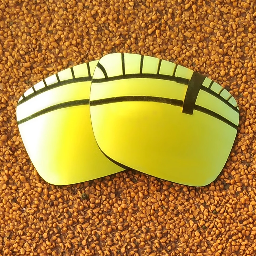 Lenti Di Ricambio Polarizzate Rivestite A Specchio D'Oro Bruterby Per Montatura-Oakley-Holbrook Mix Oo9384