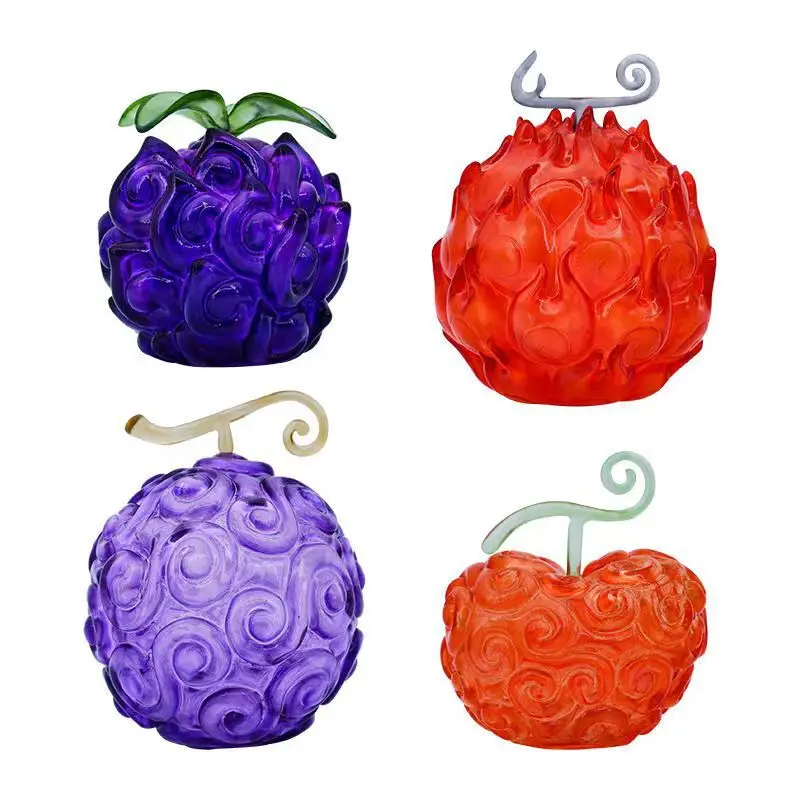 Gk One Piece Devil Fruit Model Action Figure Demon Op-Op Fruit Flame-Flame Fruit Gum-Gum Fruit Luminous Collection Doll Toys