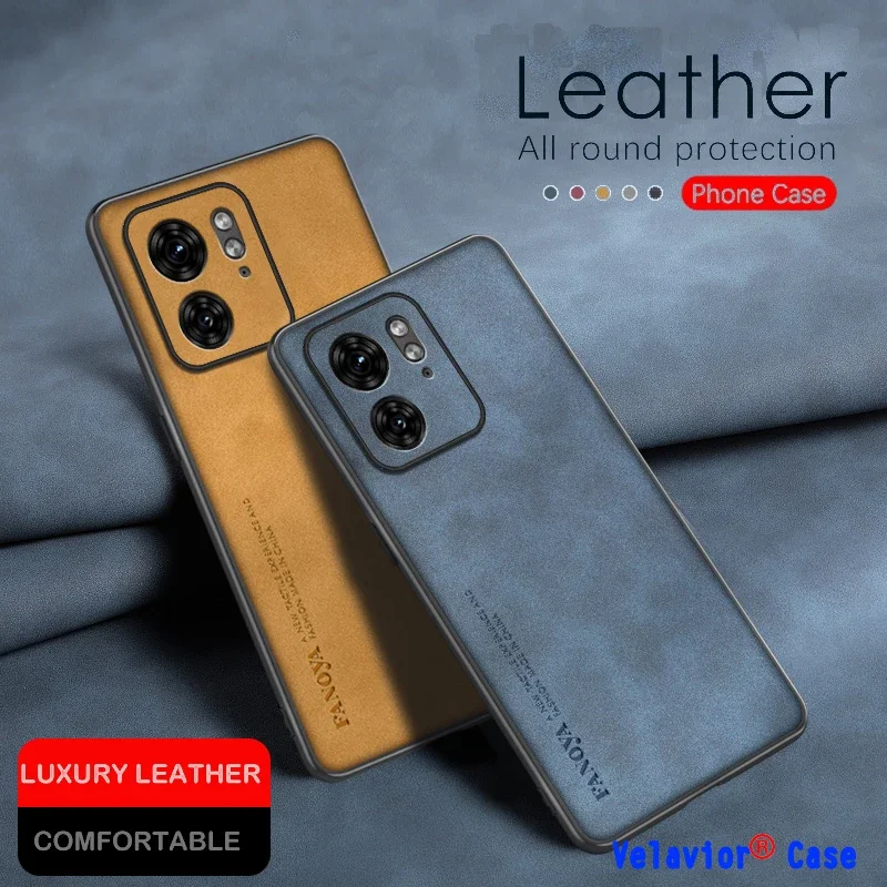 Custodia Per Motorola Edge 40 Luxury Pu Leather Phone Coque Motorola Moto Edge40 2023 Cover Posteriore Shell Protezione Opaca Silicone