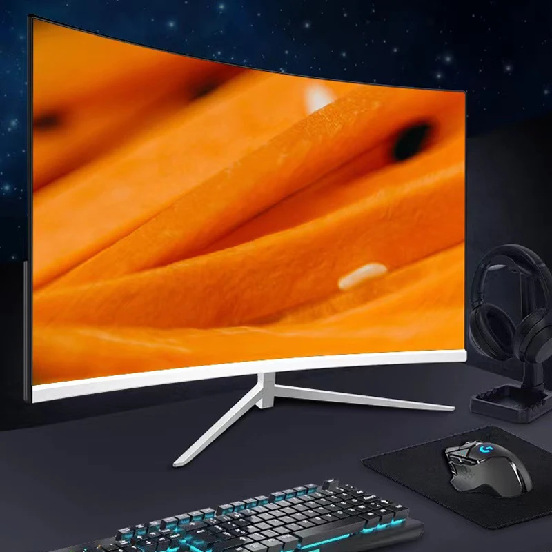 Monitor Per Computer Curvo Da 24 Pollici-Monitor Da Gioco Full Hd 1080P 165Hz Monitor Led 2800R, Regolazione Dell'Inclinazione, Cura Degli Occhi