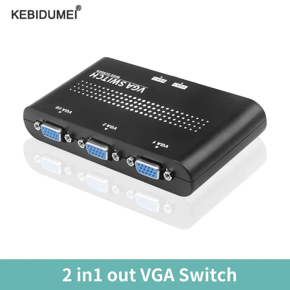 2 In 1 Out Vga Splitter Switch Selettore Di Condivisione Manuale Switcher Box 2 Porte Vga Selector Box Per Accessori Per Monitor Pc