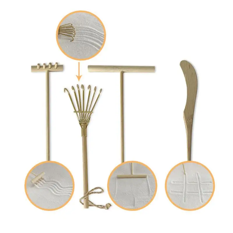 Mini Bamboo Zen Garden Rake Strumenti Di Meditazione Decorazioni Per La Casa Relax Artigianato Da Tavolo Meditazione Feng Shui Decor
