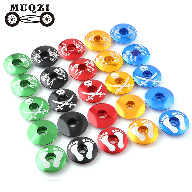 Muqzi Mountain Bike Headset Cover In Lega Di Alluminio Ultra-Ligh Bowl Cover Road Bike Fixed Gear Parti Pieghevoli Headset Top Cap