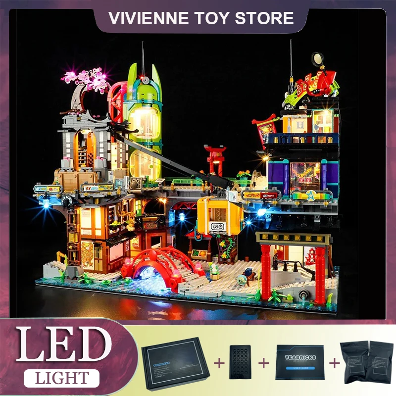 Kit Luci A Led Per Lego 71799 City Market Street Scene Building Blocks Giocattolo In Mattoni (Solo Luce A Led, Senza Blocchi)