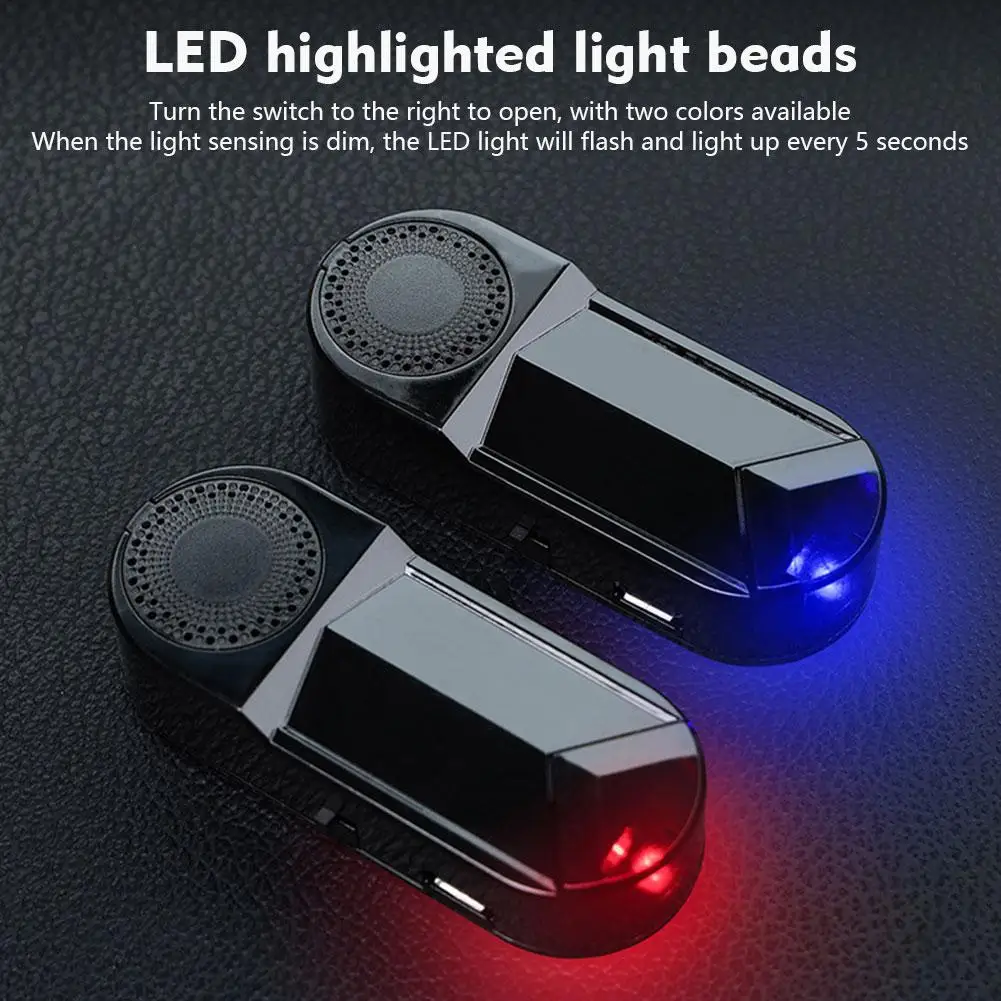 2-In-1 Led Luce Di Sicurezza Finta Alimentata A Energia Solare Con Aromaterapia Led Wireless Dummy Warning Light Alarm Auto Simulata E2L8