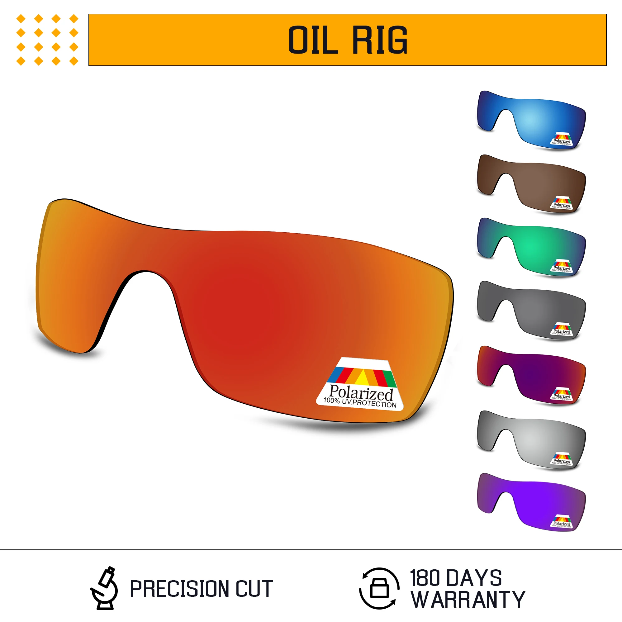 Lenti Di Ricambio Polarizzate Bwake Per-Montatura Per Occhiali Da Sole Oakley Oil Rig-Opzioni Multiple