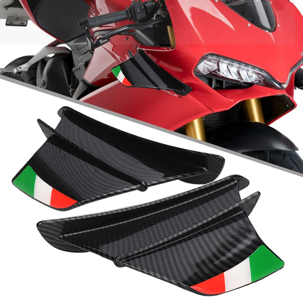 Motorcycle Winglet Aerodynamic Wing Kit For Ducati Streetfighter V4 V4S 848 1098 1098S Sport 1000 Gt1000 Fairings Accessory